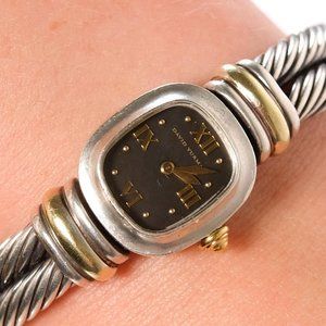 David Yurman 18k yellow gold & sterling watch